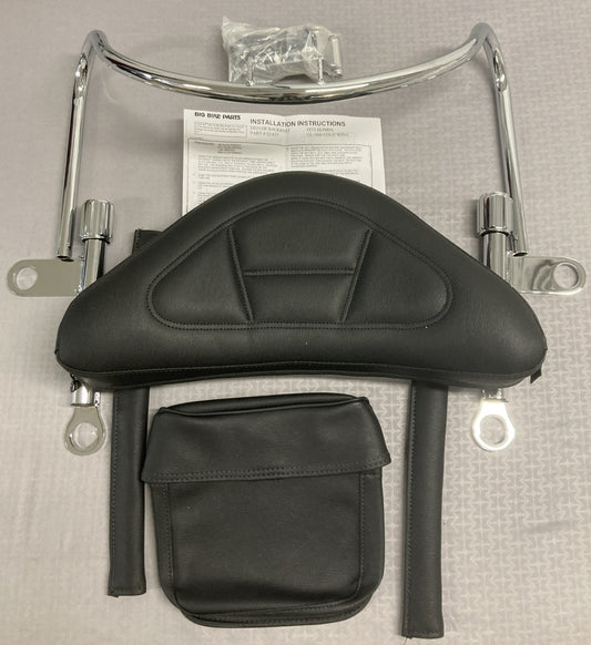 NEW SHOW CHROME 52-637 DRIVER BACKREST KIT FOR HONDA GL1800 BLACK