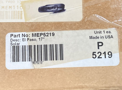 NEW MEMPHIS SHADES MEP5219 SOLAR EL PASO 17" WINDSHIELD