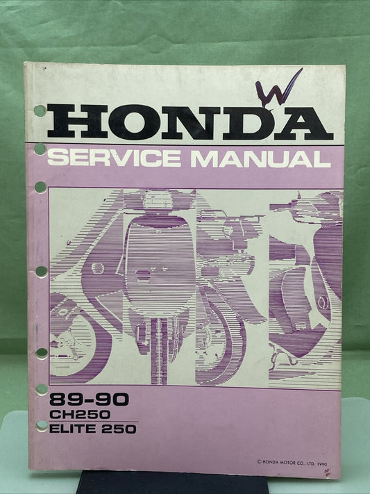 GENUINE HONDA 61KAB01 CH250/ELITE 250 SERVICE MANUAL '89-'90