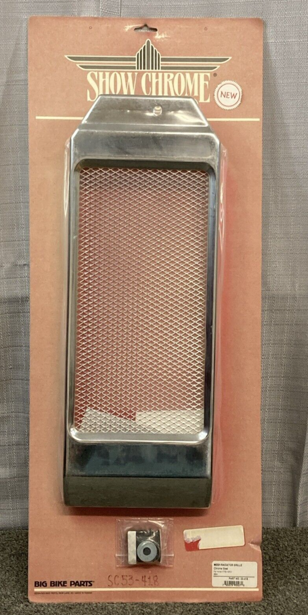 NEW SHOW CHROME 53-418 CHROME STEEL MESH RADIATOR GRILLE