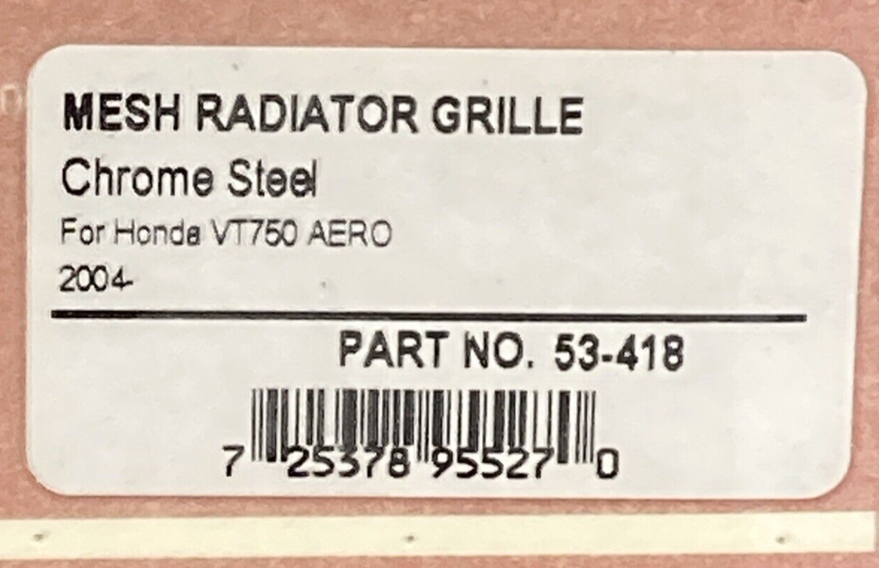 NEW SHOW CHROME 53-418 CHROME STEEL MESH RADIATOR GRILLE
