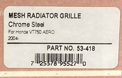 NEW SHOW CHROME 53-418 CHROME STEEL MESH RADIATOR GRILLE