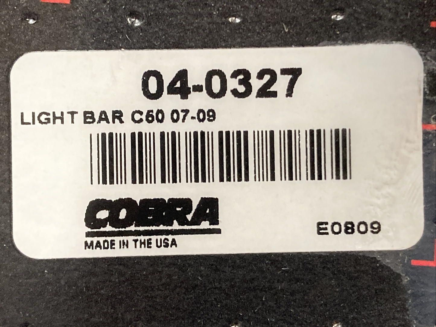 NEW COBRA 04-0327 STEEL LIGHT BAR BULLET STYLE CHROME PLATED SUZUKI C50 2007-09