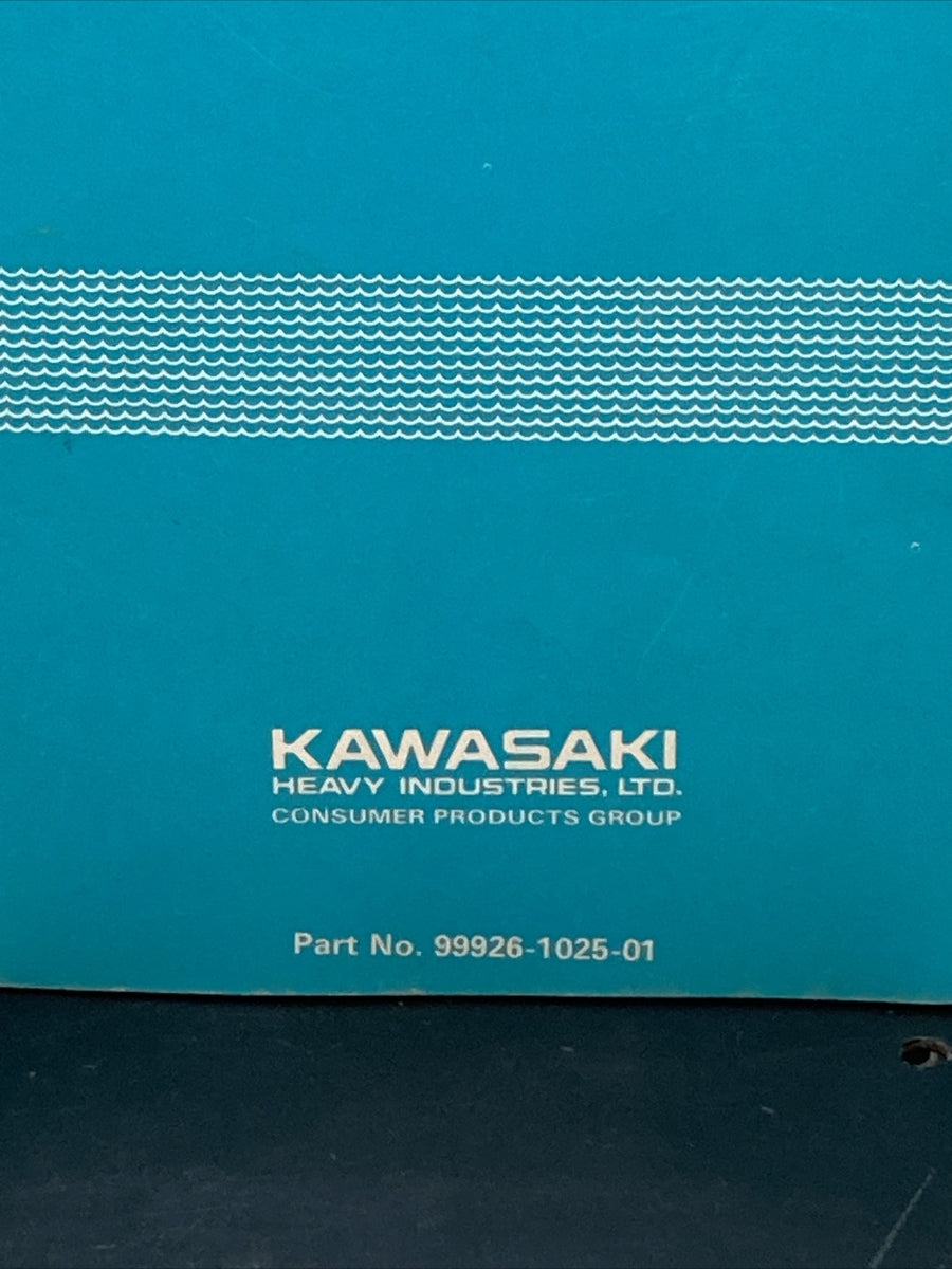 GENUINE KAWASAKI 99926-1025-01 JETSKI WATERCRAFT SERVICE SPECIFICATIONS HANDBOOK