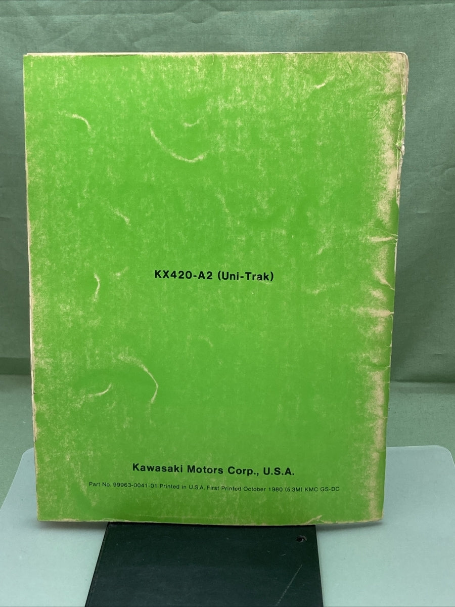 GENUINE KAWASAKI 99963-0041-01 KX420-A2 UNI-TRAK OWNER'S/SERVICE MANUAL