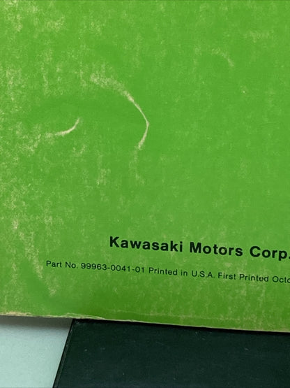 GENUINE KAWASAKI 99963-0041-01 KX420-A2 UNI-TRAK OWNER'S/SERVICE MANUAL
