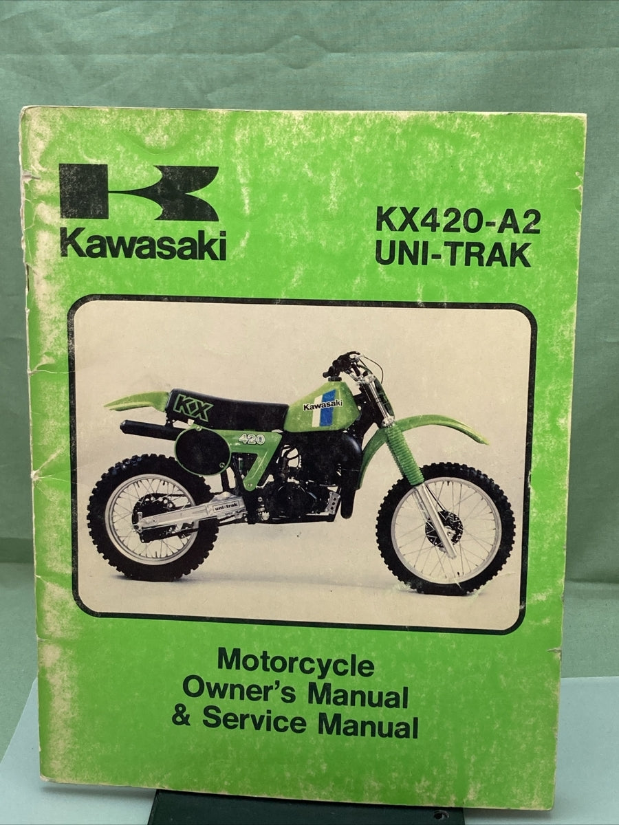 GENUINE KAWASAKI 99963-0041-01 KX420-A2 UNI-TRAK OWNER'S/SERVICE MANUAL