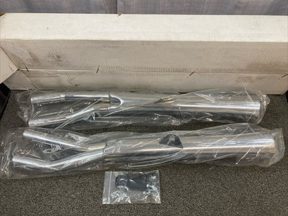 NEW MAC PERFORMANCE 001-1611 CHROME MEGAPHONE FLAIR TIP MUFFLERS HONDA 750 79-82