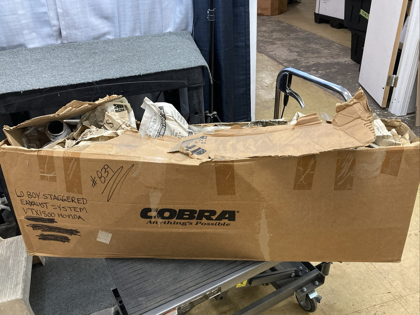 NEW COBRA 1875 EXHAUST KIT FOR HONDA VTX 1800, INCOMPLETE KIT