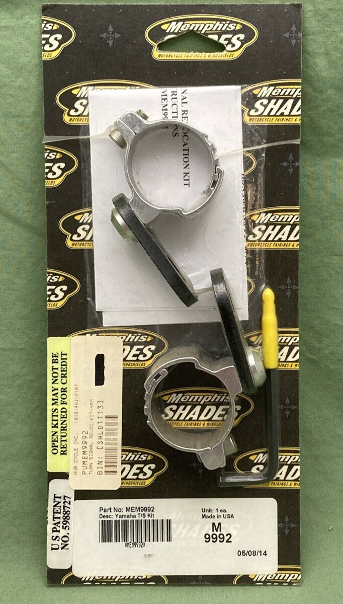 NEW MEMPHIS SHADES MEM9992 TURN SIGNAL RELOCATION KIT FOR YAMAHA