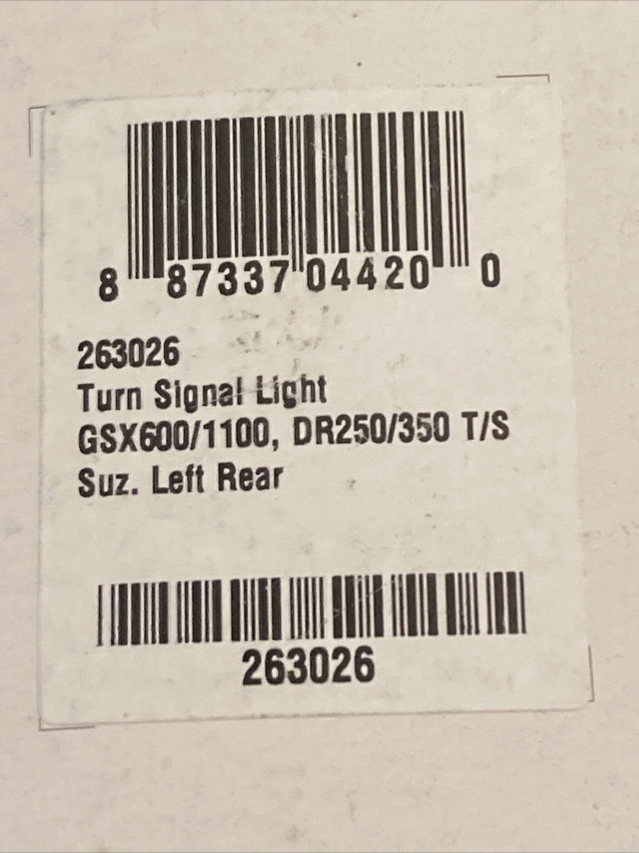 NEW BIKEMASTER 26-3026 TURN SIGNAL GSX600/1100 DR250/350 SUZUKI LEFT REAR