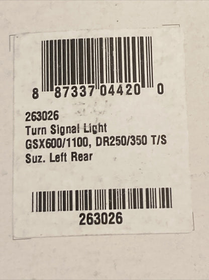 NEW BIKEMASTER 26-3026 TURN SIGNAL GSX600/1100 DR250/350 SUZUKI LEFT REAR