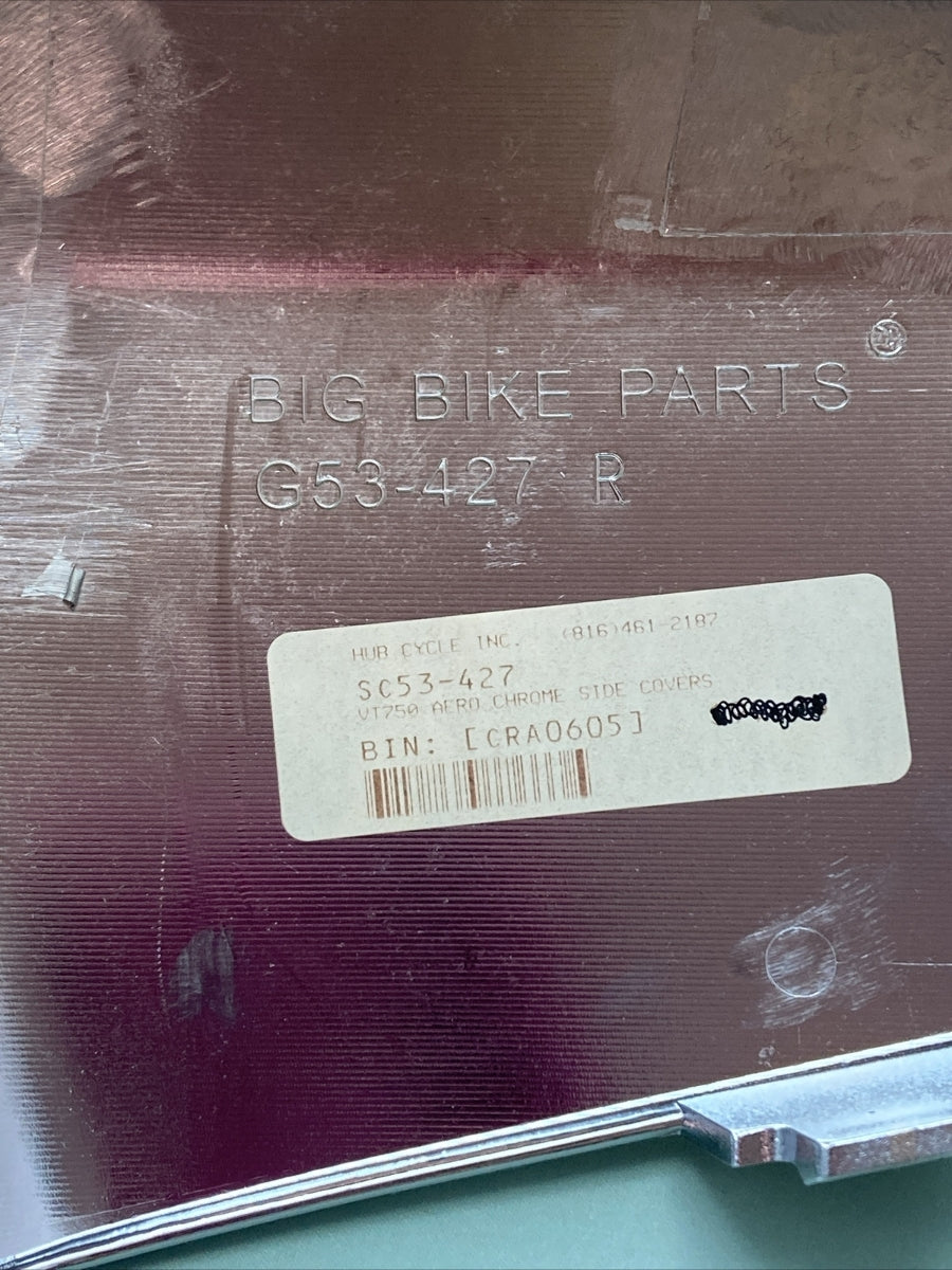 NEW BIG BIKE PARTS G53-427 VI750 AERO CHROME SIDE COVER RH