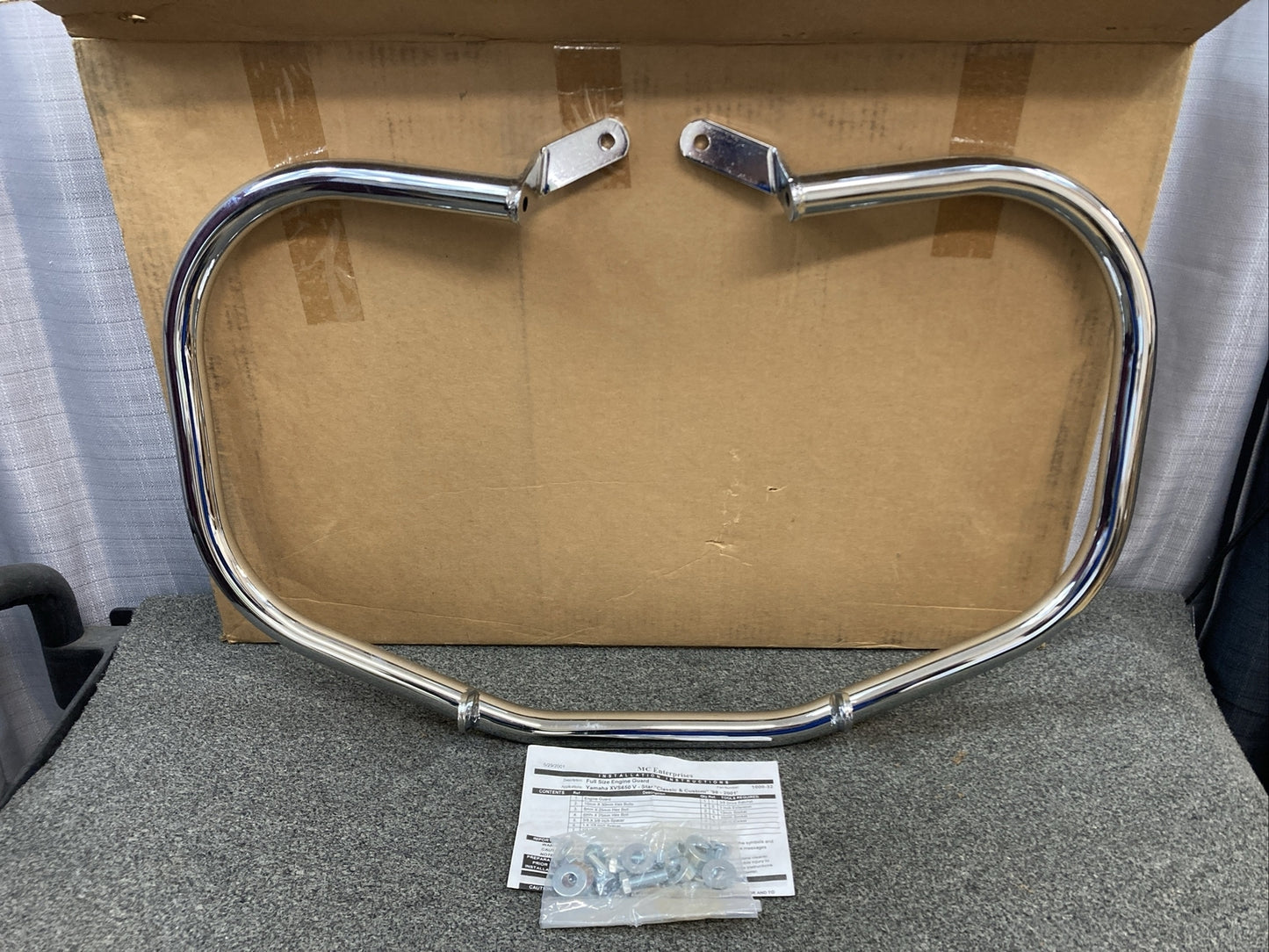 NEW MC ENTERPRISES MC1000-32 FULL ENGINE GUARD CHROME YAMAHA V-STAR XVS650 98-01