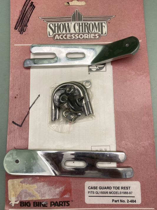 NEW GENUINE SHOW CHROME 2-484 CASE GUARD TOE REST FITS HONDA GL1500 88-97