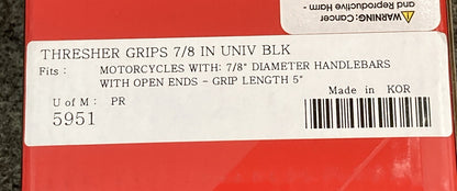 NEW KURYAKYN 5951 Satin Black Thresher Grips for 7/8" OR 1" Handlebars