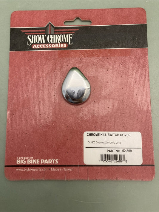 NEW GENUINE SHOW CHROME 52-609 CHROME KILL SWITCH COVER FITS HONDA GL1800 01-10