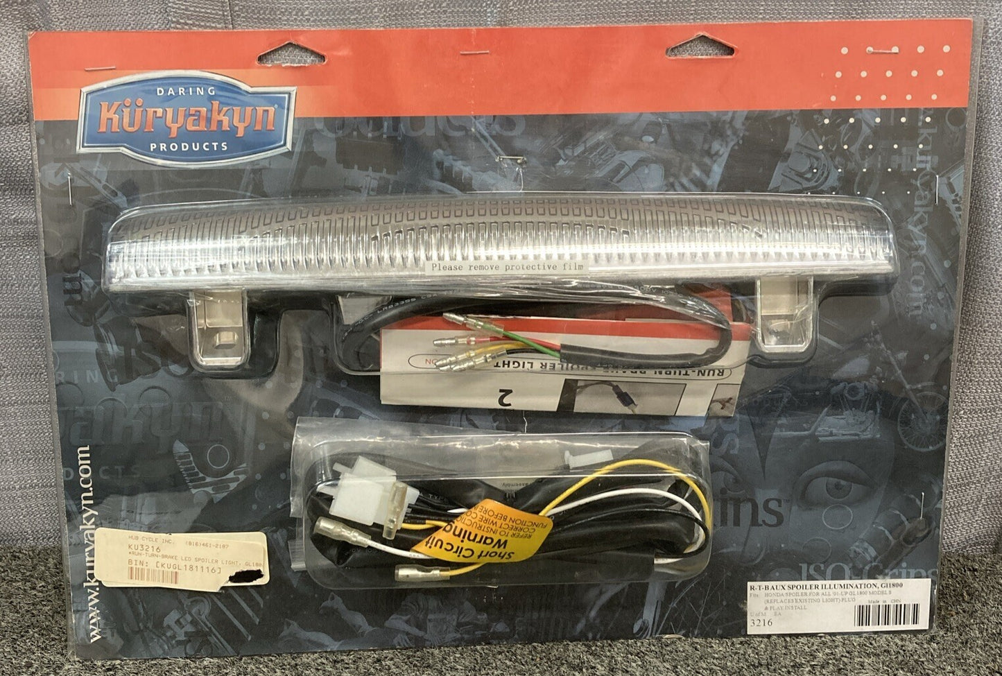 NEW KURYAKYN 3216 R-T-AUX SPOILER ILLUMINATION GL1800 ALL 2011-UP