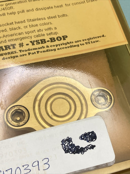 NEW T.M. DESIGNWORKS YSB-BOP UNIVERSAL BRAKE BLOCK OFF KIT