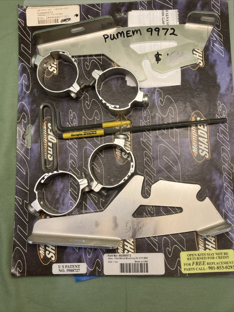 NEW GENUINE MEMPHIS SHADES MEM9972 FATS/SLIM HARDWARE KIT HONDA VTX1800