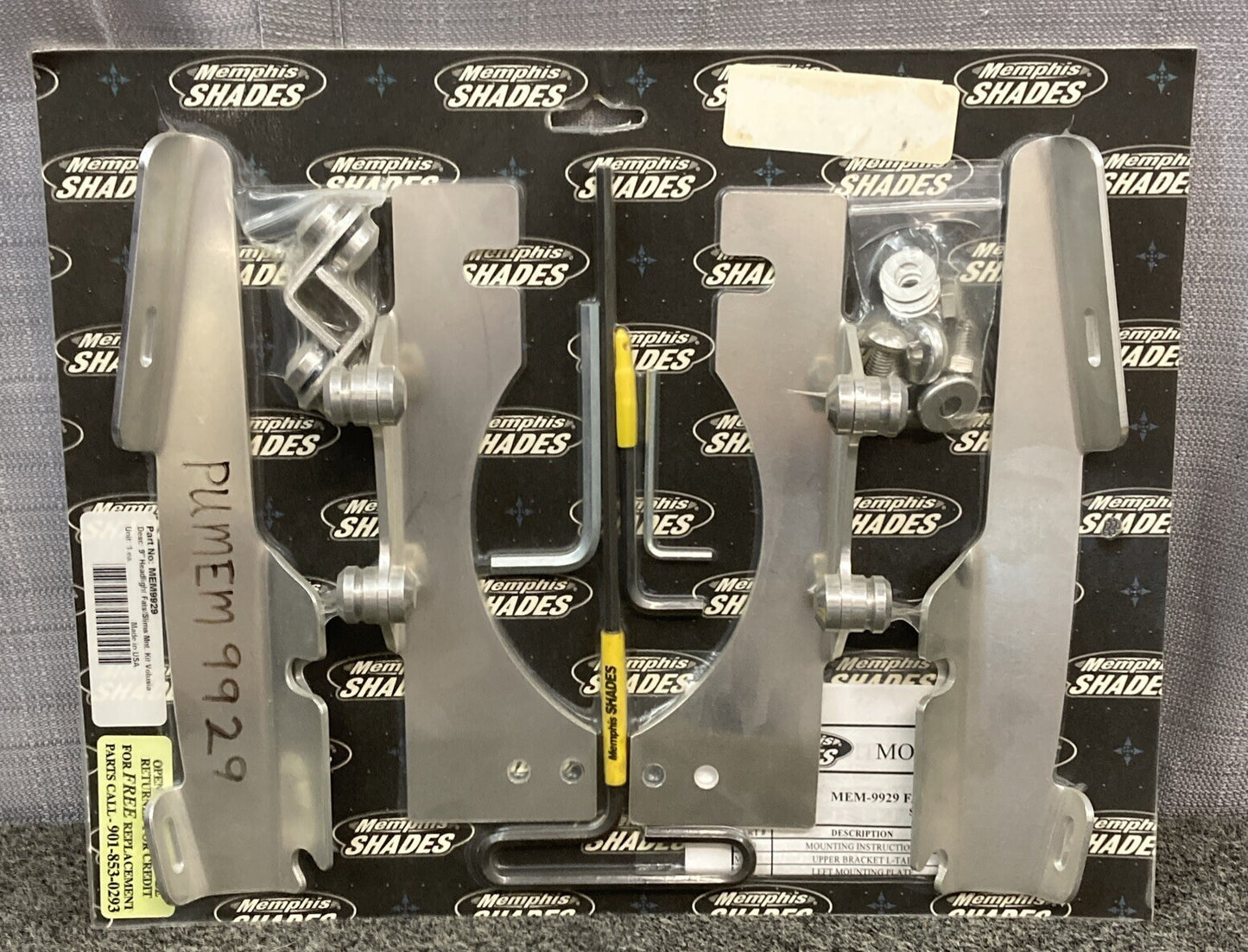NEW MEMPHIS SHADES MEM9929 9" HEADLIGHT FATS/SLIMS MOUNT KIT VOLUSIA