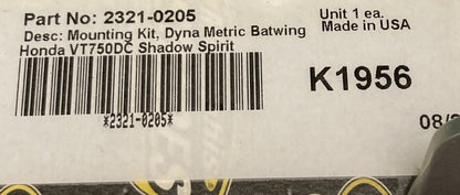NEW MEMPHIS SHADES 2321-0205 MOUNTING KIT BATWING HONDA VT750DC K1956