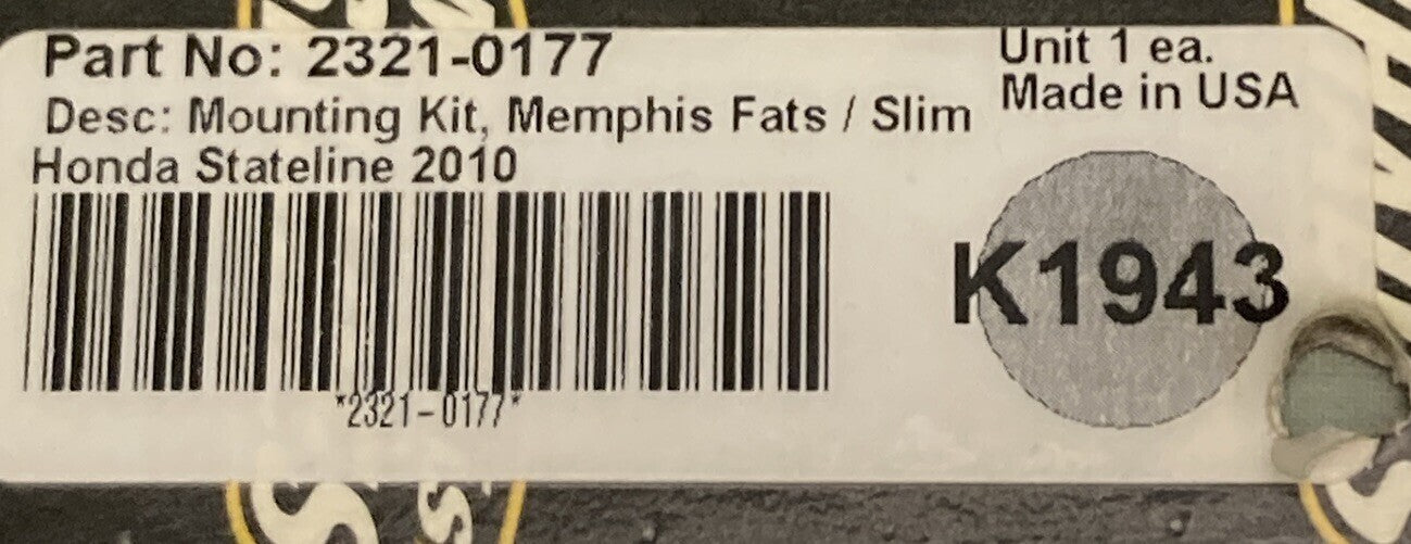 NEW MEMPHIS SHADE 2321-0177 F/S MOUNTING KIT FOR HONDA STATELINE 2010 K1943