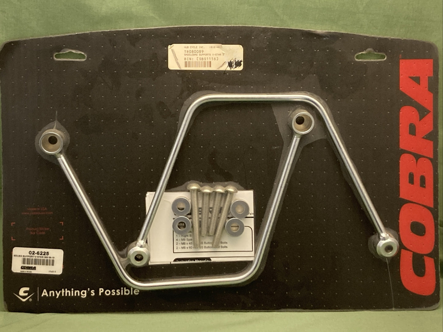 NEW GENUINE COBRA 02-6225 SADDLEBAG SUPPORTS FOR YAMAHA VSTAR 950 09-10