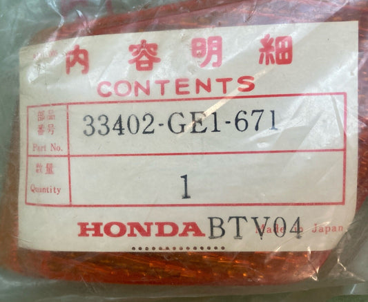 NEW GENUINE HONDA 33402-GE1-671 TURN SIGNAL LENS