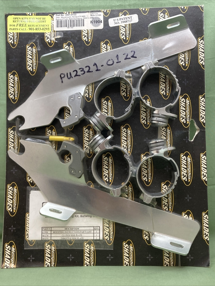 NEW MEMPHIS SHADES 2321-0122 MOUNTING KIT BATWING FAIRING HONDA VTX1800 06-08