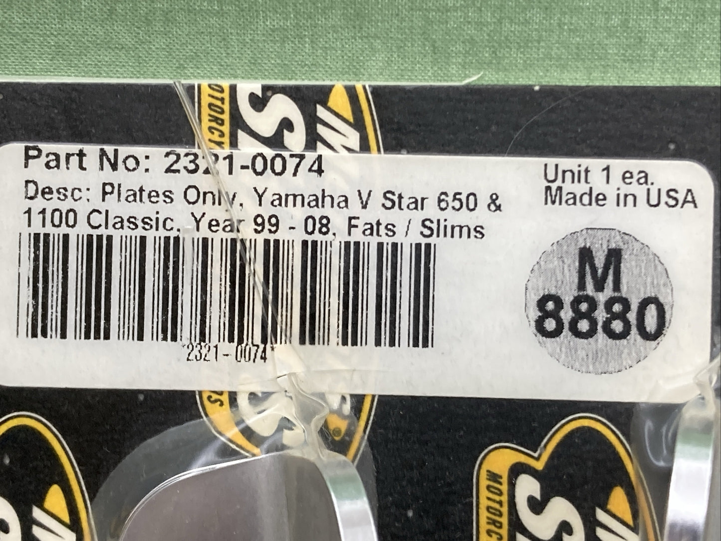 NEW MEMPHIS SHADES 2321-0074 FATS/SLIMS PLATE MOUNT YAMAHA V-STAR 650 1100 99-08
