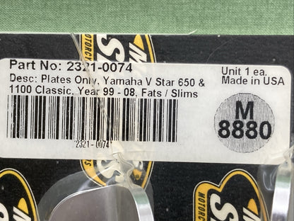 NEW MEMPHIS SHADES 2321-0074 FATS/SLIMS PLATE MOUNT YAMAHA V-STAR 650 1100 99-08