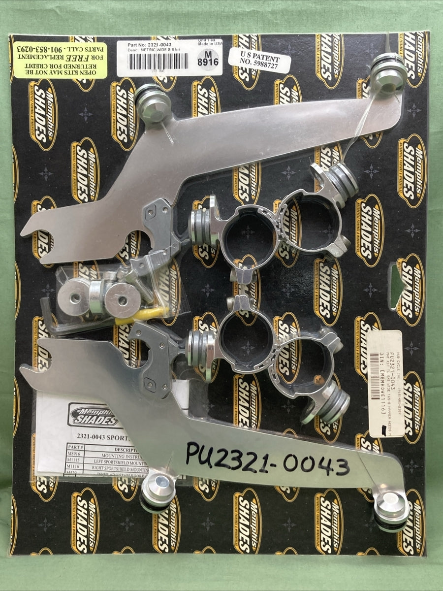 NEW MEMPHIS SHADES 2321-0043 METRIC WIDE SPORTSHIELD MOUNT KIT