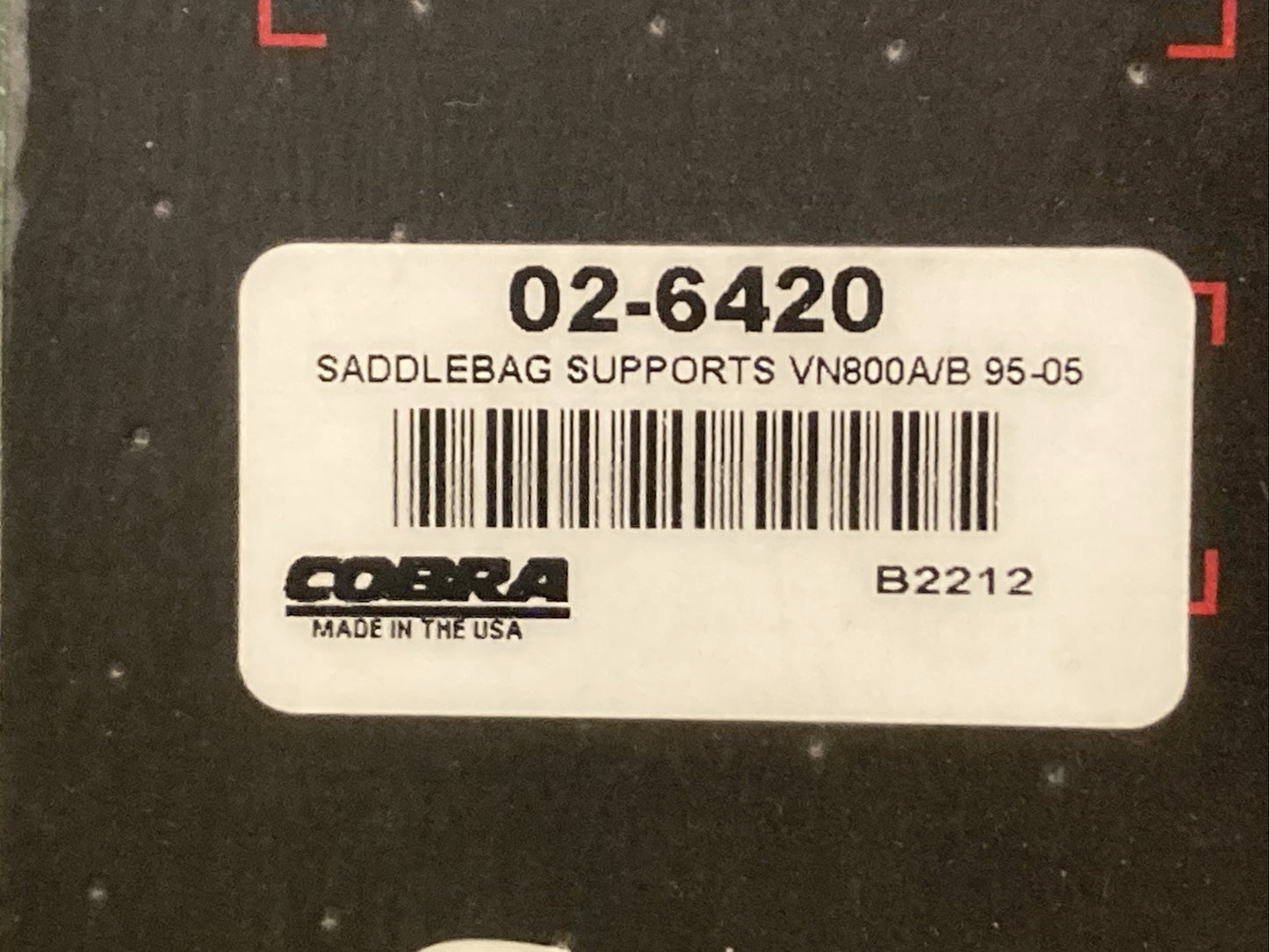 NEW GENUINE COBRA 02-6420 SADDLEBAG SUPPORTS FOR KAWASAKI VN800A/B 95-05