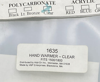 NEW V&P 1635 CLEAR HAND WARMERS HANDLEBAR MOUNTED KIT GL1500/1800