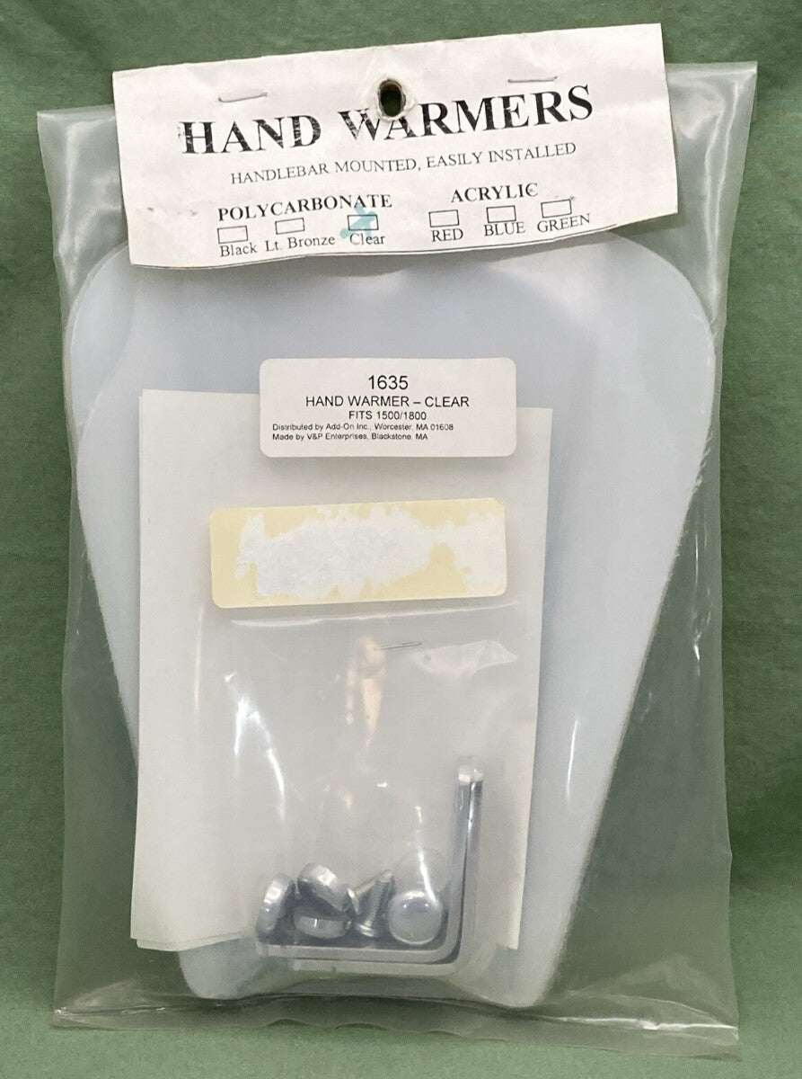 NEW V&P 1635 CLEAR HAND WARMERS HANDLEBAR MOUNTED KIT GL1500/1800