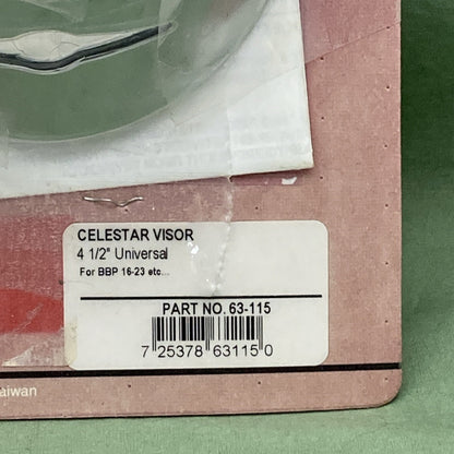 NEW SHOW CHROME 63-115 CELESTAR VISOR 4 1/2 INCH UNIVERSAL