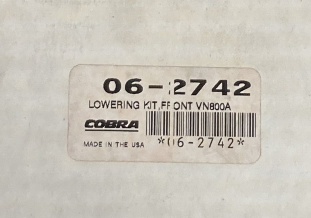 NEW COBRA 06-2742 LOWERING KIT, FRONT VULCAN 800