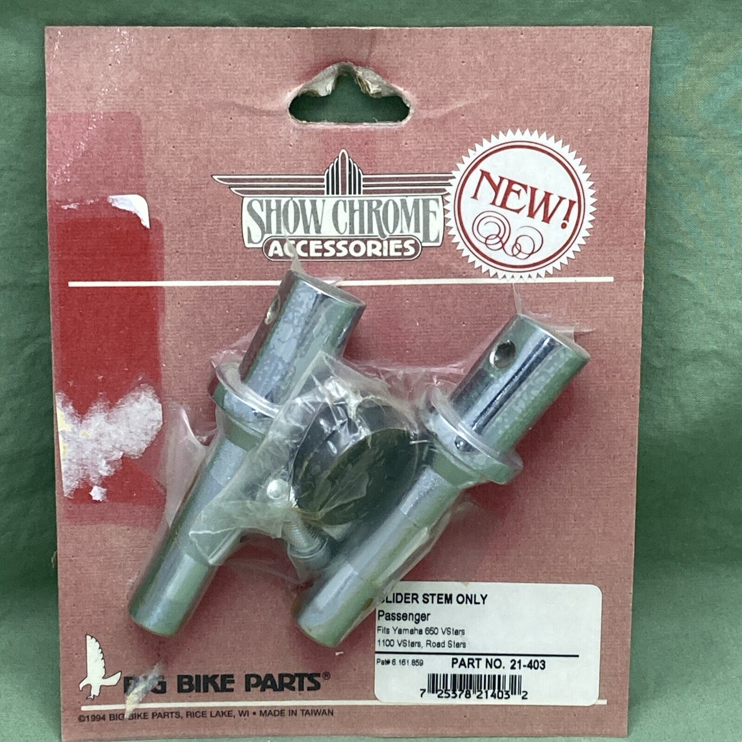 NEW SHOW CHROME 21-403 SLIDER STEM ONLY PASSENGER