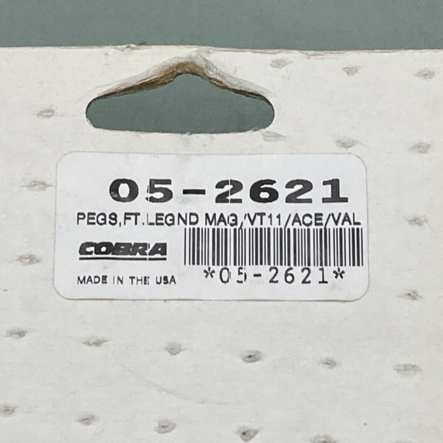 NEW COBRA TR089925 FOOT PEGS LEGEND MAG/ACE/VAL
