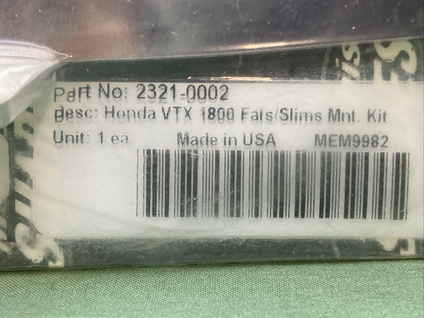 NEW MEMPHIS SHADES 2321-0002 FATS/SLIM MOUNT KIT, WINDSHIELD HONDA VTX1800