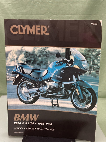 NEW GENUINE CLYMER BMW R850/R1100 SERVICE MANUAL '93-'98 M503