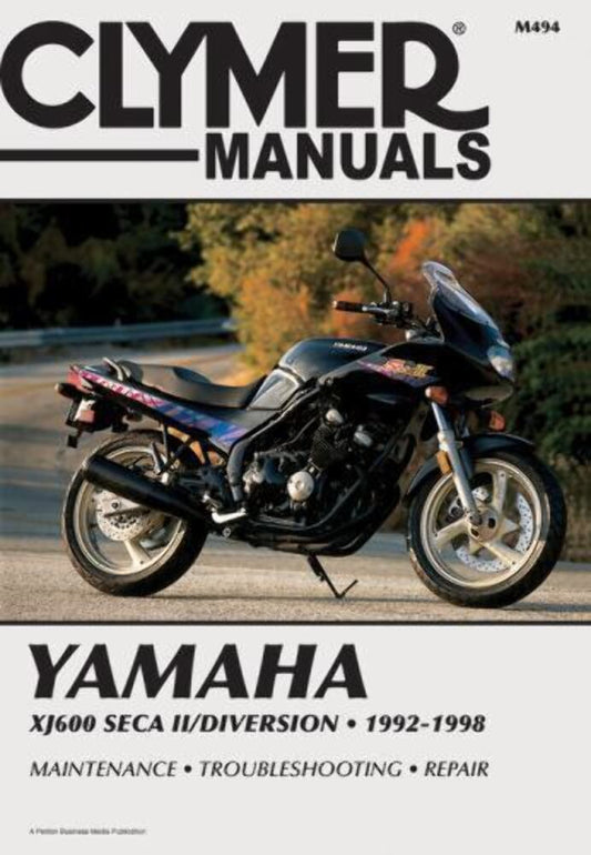 NEW GENUINE CLYMER YAMAHA XJ600 SECA II/DIVERSION SERVICE MANUAL '92-'98 M494