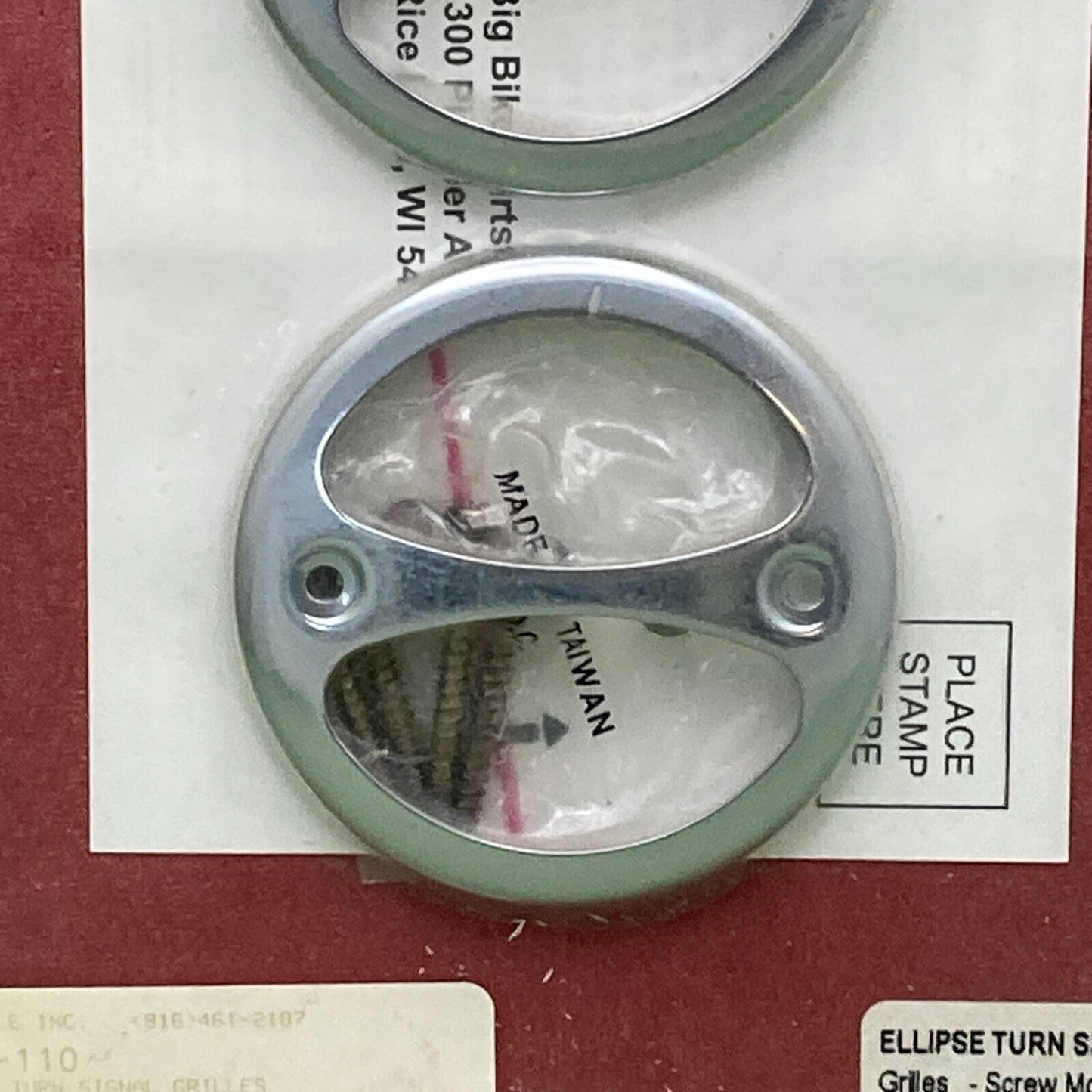 NEW SHOW CHROME 53-110 ELLIPSE TURN SIGNAL GRILLES SCREW MOUNT