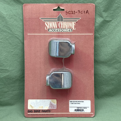 NEW SHOW CHROME 21-301A POSI-LOCK ANTI ROTATION 1" CASE GUARD CLAMP
