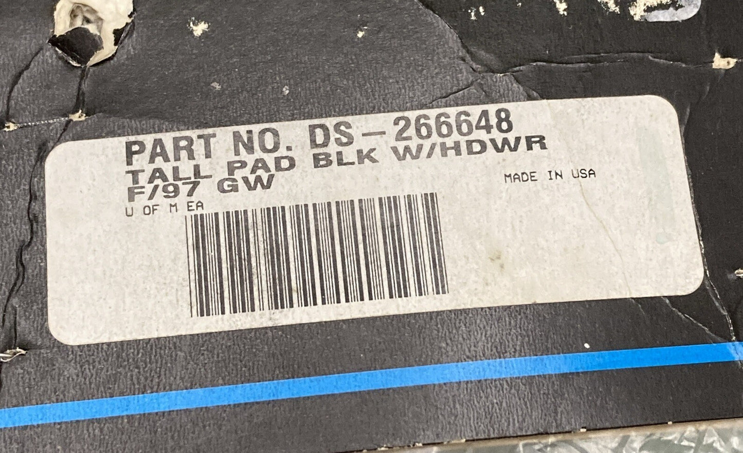 NEW DRAG SPECIALTIES DS-266648 TALL PAD BLK W/HDWR F/97 GW