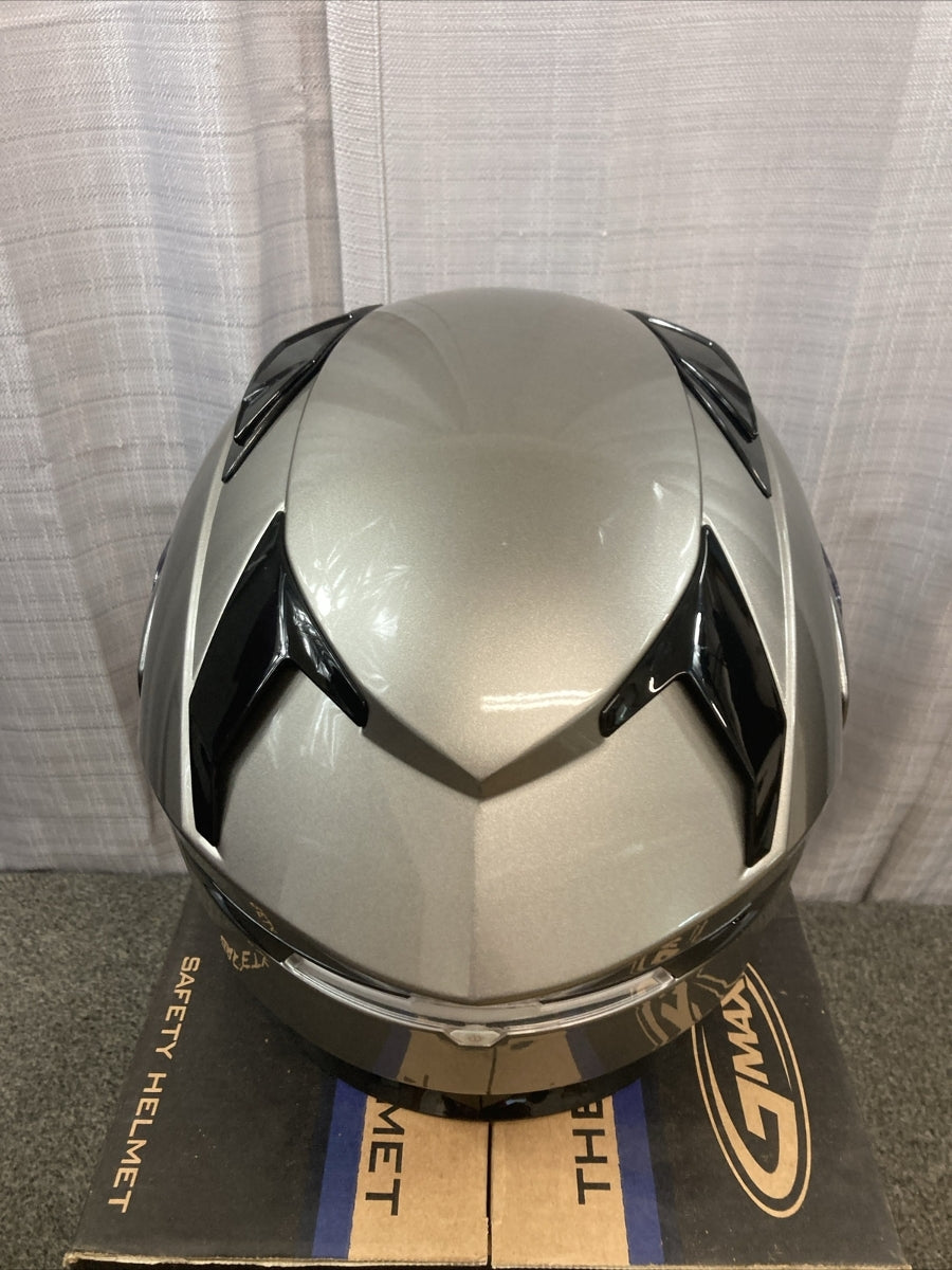 NEW GENUINE GMAX 72-487192X MD-01 FLIP JAW MOTO HELMET TITANIUM 2XL