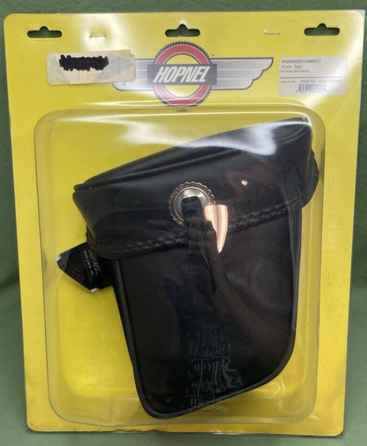 NEW HOPNEL HD90-106RBK HARLEY DAVIDSON RIGHT PASSENGER ARMREST POUCH