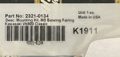 NEW MEMPHIS SHADES 2321-0134 BATWING FAIRING MOUNTING KIT  KAWASAKI VN900 K1911