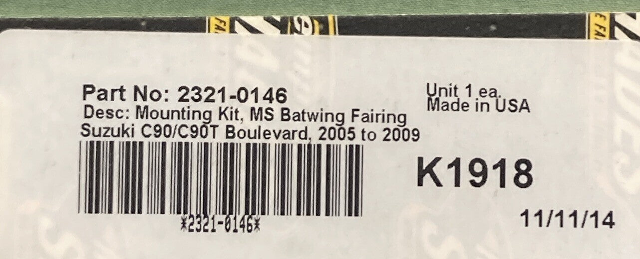 NEW MEMPHIS SHADES 2321-0146 BATWING FAIRING MOUNTING KIT K1918 FOR SUZUKI